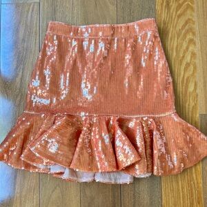 J. Crew sequin ruffle skirt NWOT